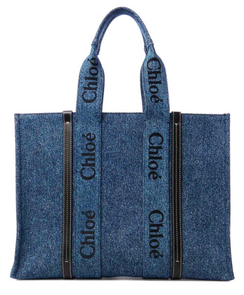 Chloe Large Woody Tote Bag Blue